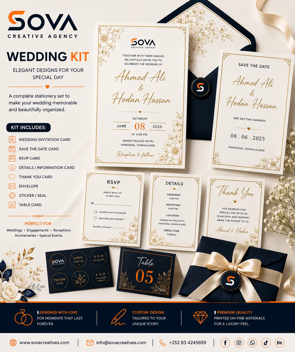 Wedding Kit & Invitation Cards poster by SOVA Creative Agency