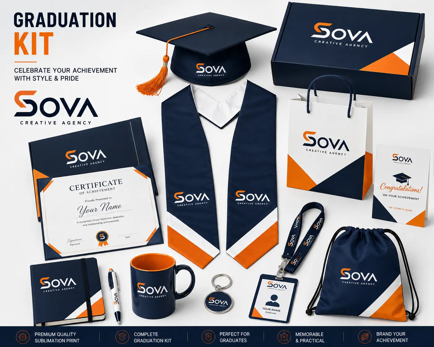 Graduation Kit poster by SOVA Creative Agency
